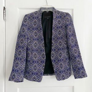 Banana Republic Navy and Black tweed blazer